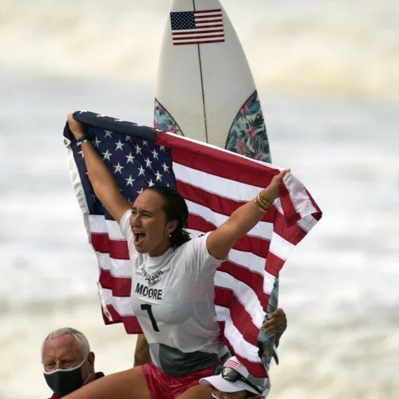 Congratulations Carissa @rissmoore10 on taking 🥇 in surfing&rsquo;s Olympic debut. We are all so stoked for you and the way you represented the Hawaiian spirit of aloha and 🇺🇸 💥 And congrats to the entire team at @usasurfing #paris24